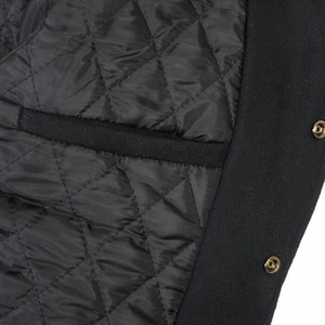 Veste en molleton respirante en fourrure de mouton décontractée pour homme, taille plus, bouton, logo personnalisé, veste de baseball d'hiver en coton - Product Image 5