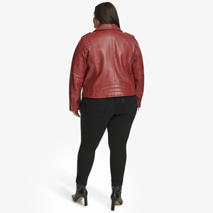 Vestes en cuir véritable pour femmes, vestes en cuir d'agneau de haute qualité, design personnalisé, taille plus, veste de moto pour femmes - Product Image 6