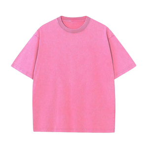 T-shirt personnalisé en coton 100% lavé à l'acide pour hommes, à épaules tombantes, poids lourd 200 GSM Stone Wash, impression numérique en microfibre - Product Image 3