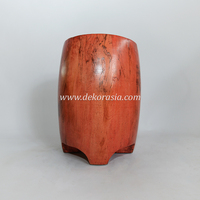 Pouf en bois massif écologique, moderne, couleur personnalisable, rouge élégant, pour salon, hôtel/bar, décoration de patio, salle