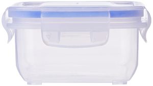 <strong>LOCK</strong> &amp; SAFE <strong>Rectangular</strong> Small Plastic Airtight <strong>Food</strong> Storage <strong>Containers</strong> With Leakproof Lid Transparent (200 ML x 3 Pcs) Red - Product Image 6