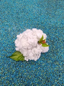 Fabricant de fibres discontinues de polyester recyclé 7Dx64mm HCF (ignifuge) au Vietnam certifié ISO, OEKO et GRS - Product Image 2