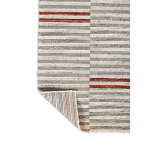 Alfombras de Lana Rayadas Color Marfil Contour, Alfombra Clásica Rectangular Grande de 9x12 para Pasillo, Diseño para Decoración de Sala de Estar Juvenil, Tejida a Mano Hwl-282 - Product Image 5