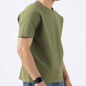 เสื้อยืดแขนสั้นย้อนยุคผ้าฝ้าย100% 380กรัมสวยงามใส่ได้ทั้งชายและหญิงมีความพอดีปกติถักสูง - Product Image 6