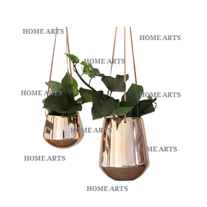 Juego De 5 Macetas De Flores De Diferentes Tamaños En Aluminio Color Oro Forma Redonda Maceta Al Mejor Precio En India - Product Image 4