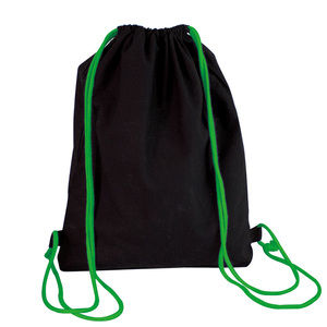 Mochila con asa de cuerda de algodón 100% duradera con ojal duradero, cordón de poliéster ligero, resistente al agua para gimnasio y viajes - Product Image 6