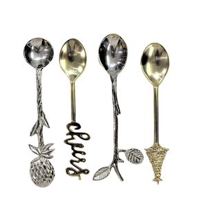 Ensemble de couverts cuillère en laiton au design avantageux pour manger et servir en acier à miroir à un prix acceptable Artisanat naturel - Product Image 5