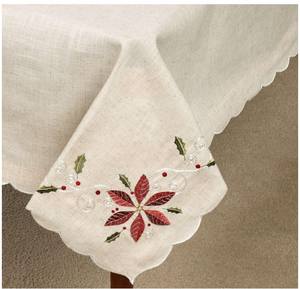 Manufacturer Wholesale 100% Linen Tablecloth Floral Embroidered Elegant <b>Wedding</b> <b>Decoration</b> Ruffle <b>Top</b> <b>Table</b> Cover OEM Supplier - Product Image 6