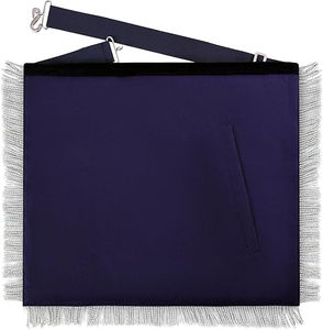 Badge d'officier de la Loge maçonnique bleue personnalisable de qualité supérieure (Trésorier) en cuir d'agneau, velours noir, luxe, à coudre, aimanté, fait main - Product Image 2