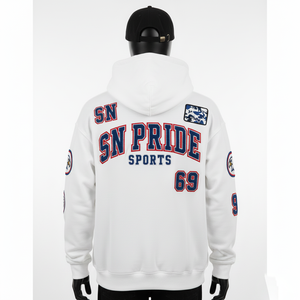 Nouveauté, style streetwear, sweat-shirt oversize pour homme, lourd, uni, polaire d'hiver, brodé, polyester/coton, basiques - Product Image 4