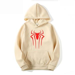 340 GSM 100% Cotton Fleece Solid Hooded <b>Spider</b> <b>Hoodie</b> Heavyweight Oversized Casual Streetwear Breathable Quick Dry Screen Print - Product Image 5