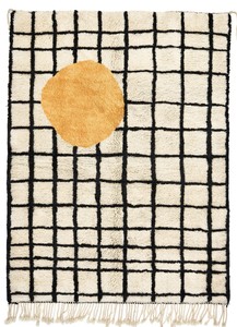 พรมขนปุยสไตล์วินเทจแท้ทันสมัยงานทำมือโมร็อกโก Beni ourain พรมขนสัตว์วัสดุ PP สำหรับพื้นที่ในห้องพักโรงแรมขายส่ง - Product Image 3