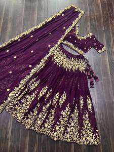 Excellente qualité fil lourd broderie fête porter Lehenga Choli avec fantaisie Dupatta élégant indien vêtements ethniques - Product Image 6