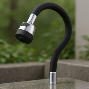 Aérateur de robinet en silicone noir à tête pivotante pour économie d'eau - Modèle 8684777106114 - Product Image 3