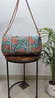 Sac de voyage matelassé en coton imprimé à la main, avec longue sangle détachable, grande capacité, durable, pour sport, yoga, décontracté, week-end