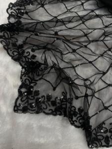 Saree noir élégant de concepteur de filet doux pour les vêtements de mariage de fête de Bollywood avec le chemisier de fantaisie exclusif Best-seller Festival Women - Product Image 4