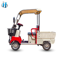 Quadricycle électrique HLD à 4 roues avec toit, frein électromagnétique 1000W, arrêt automatique, scooter électrique pour la livraison en Corée