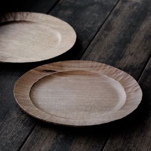 ENSEMBLE DE PLATS DE DÎNER EN BOIS FAIT À LA MAIN ALIMENTATION Assiette à dîner en bois moderne en bois de haute qualité Cadeau d'affaires - Product Image 3