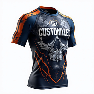 MMA personalizado Rash Guard desarrollado para atletas con compresión de control de humedad y mangas kimono de jiu jitsu - Product Image 2