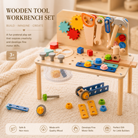 Table d'activités Montessori multifonctionnelle en bois, imprimée à la presse manuelle, pour tout-petits, avec planche sensorielle DIY et ensemble cadeau