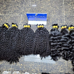 Birmano Jerry Curl 100% Virgen Vietnamita Cabello humano Máquina de alta calidad Extensiones de trama doble al por mayor - Product Image 1