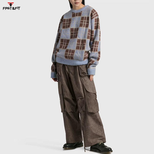 Pull-over grande taille de haute qualité, personnalisé, à manches longues, en laine/cachemire, anti-plis, respirant, style décontracté pour l'automne - Product Image 4