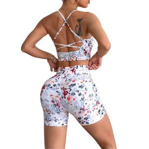 Ensemble de vêtements de sport pour femmes en gros personnalisé, ensemble de pantalon de yoga et de soutien-gorge de sport de haute qualité, sublimation, vêtements de sport actifs - Product Image 5