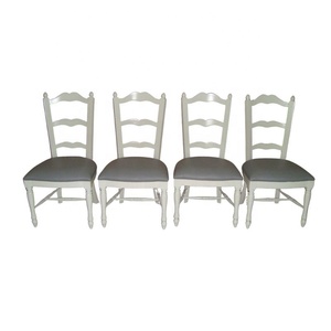 American Style <b>Dining</b> <b>Set</b> Minimalist Wooden <b>Dining</b> Room Furniture White Painted <b>Dining</b> <b>Sets</b> with Four <b>Chairs</b> Leather Seat - Product Image 6