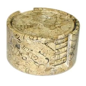 Ensemble de sous-verres en marbre naturel robuste avec support en pierre Décoration de table à manger en marbre blanc Plus de tapis et tampons de vente - Product Image 1