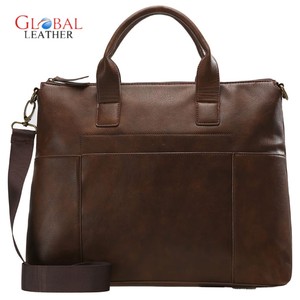 Sac à bandoulière en cuir personnalisé pour ordinateur portable, grande capacité, imperméable et durable, pour hommes - Product Image 1