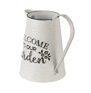 กระป๋องน้ำชุบสังกะสีสำหรับบ้านและสวนหม้อต้มน้ำสำเร็จรูปสีขาวดีไซน์โดดเด่น - Product Image 3