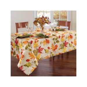 Organic Cotton Maroon Printed <b>Table</b> <b>Cloth</b> OEKO TEX Certified 260 GSM Soft Wash Texture Perfect For Housewarming Party <b>Table</b> - Product Image 4