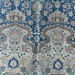 Alfombra de 2.4x6.4 pies, Alfombra Turca Vintage, Alfombra Azul Grisácea Estilo Suroeste - Product Image 5