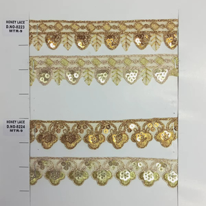 Tissu de dentelle brodée florale colorée vibrante et détaillée avec des motifs complexes, parfait pour la mode haut de gamme - Product Image 1