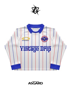 Camiseta de Fútbol a Rayas de Manga Larga para Hombre, Marca State, Transpirable, de Poliéster, con Estampado Vintage, Corte Regular, Ropa Deportiva para Adultos - Product Image 2