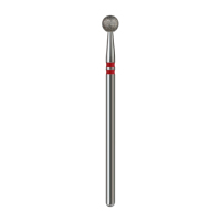 Fraise à ongles professionnelle en diamant, 4,0 mm, grain rouge, pour affiner les cuticules et manucure à sec