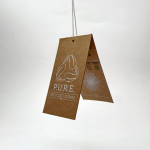 ป้ายแขวนกระดาษคราฟท์เป็นมิตรต่อสิ่งแวดล้อมการพิมพ์สกรีนการ์ดแสดงผลแบบรีไซเคิลทำจากกระดาษคราฟท์ - Product Image 3