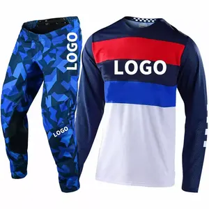 Traje de ropa deportiva de motocross de carreras hecho a medida Equipo de cuero todoterreno impermeable con diseño impreso de características de talla grande - Product Image 3