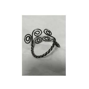 Diseño de bambú oro áspero Metal rizos forma diseño diseñador servilletero vajilla alta calidad boda servilletero a granel - Product Image 2