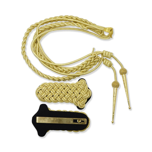 Aiguillette aiguillette aigulet สายลวดทองทองเหลืองชุบทองเคล็ดลับชุดพิธีการ