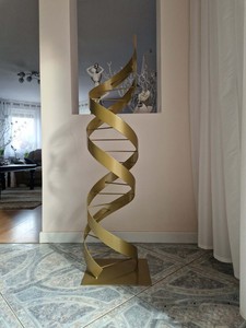 Sculpture Or Abstrait Intérieur Extérieur Art Grande sculpture de jardin Acier Laverne Or Cactus Sculpture produit vente en gros table - Product Image 6