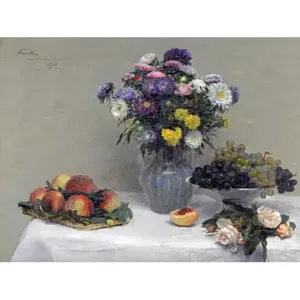 ENCANTADORAS FLORES y FRUTAS Acento Cocina Baño Mural de pared 8x6 Murales de pared Backsplash - Product Image 1