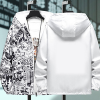 OEM Angepasstes Logo-Design Herren Kapuzen-Wendejacke Herbst Damen Übergrößen Dünne Schlanke Windjacke aus Polyester