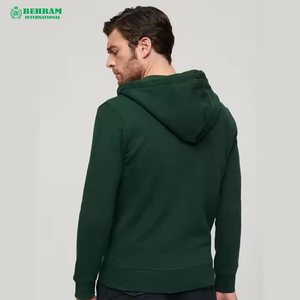 Sweat-shirt unisexe OEM à fermeture éclair, doux et délavé, en polaire/éponge française, polyester/coton, respirant, séchage rapide, pour l'hiver - Product Image 3