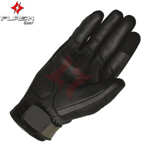 Gants de moto en cuir de chèvre véritable marron et noir de qualité supérieure, unisexe, personnalisables avec logo d'équipe, sportifs, imperméables et respirants - Product Image 3