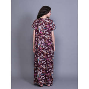 Camisón con Estampado Floral Alpino, Bolsillo Lateral, Bordado en el Escote, Talla 3XL, Material Suave de Spandex, Logotipo Personalizado, Cintura Elástica, ODM - Product Image 5