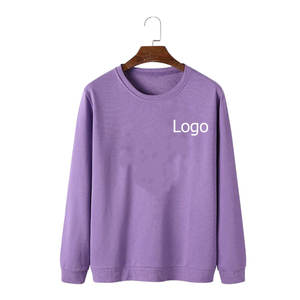 350g Oversize Otoño Invierno 100% algodón Color sólido suéter cuello redondo ropa de mujer sudaderas con capucha sudadera de mujer a la venta 2025 - Product Image 1