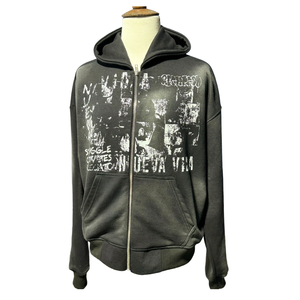 Haute Qualité Personnalisé Hommes Vêtements Top Vente Oem Conception Solide Couleur Basics Coton Mélangé lavage à l'acide rugueux Hommes Hoodies - Product Image 1