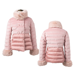 Chaqueta Acolchada con Logotipo Personalizado de Alta Calidad al por Mayor para Mujer, Talla Grande, Nailon y Piel, Transpirable, Impermeable, Chaqueta de Invierno para Exteriores - Product Image 3