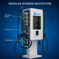 EVMATE 40kW 60kW 80kW Double Connecteur DC EV Chargeur CCS2 OCPP 1.6J OTA Piédestal Commercial EV Station De Recharge pour Parking Public